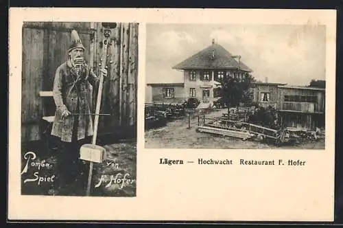 AK Lägern, Das Restaurant Hochwacht von F. Hofer, Pomba-Spiel