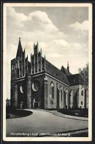 AK Münsterberg i. Schl., Pfarrkirche St. Georg