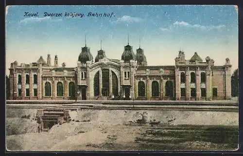 AK Kowel, Dworzec kolejowy, Blick zum Bahnhof