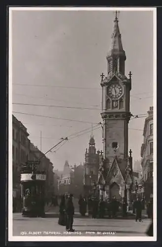 AK Hastings, Albert Memorial, Strassenbahn