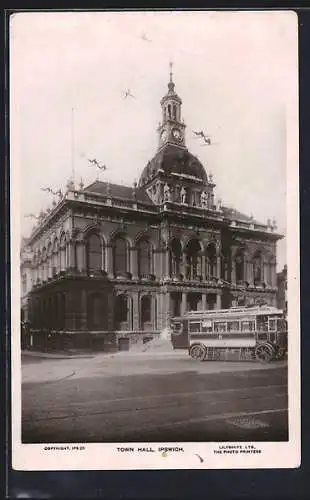 AK Ipswich, Trolleybus in front of Town Hall