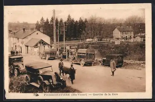 AK Pierrebuffiere /Hte-Vienne, Quartier de la Gare