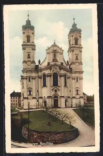 AK Ottobeuren, Blick auf die Basilika
