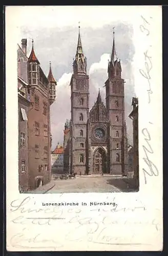 Künstler-AK Nürnberg, Lorenzkirche