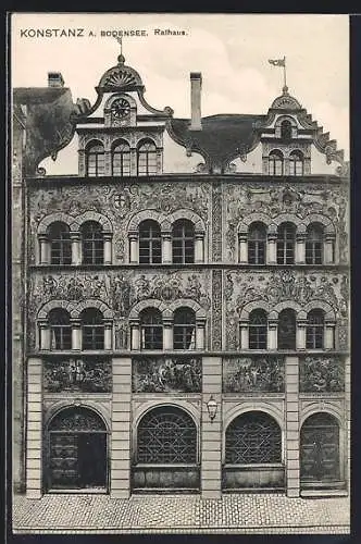 AK Konstanz a. Bodensee, Rathaus, Frontansicht