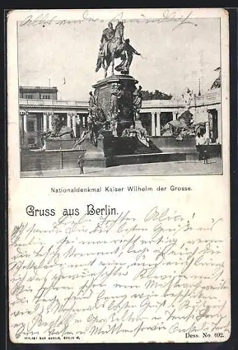 AK Berlin, Nationaldenkmal Kaiser Wilhelm der Grosse