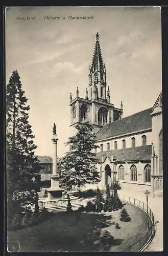 AK Konstanz, Münster und Mariensäule