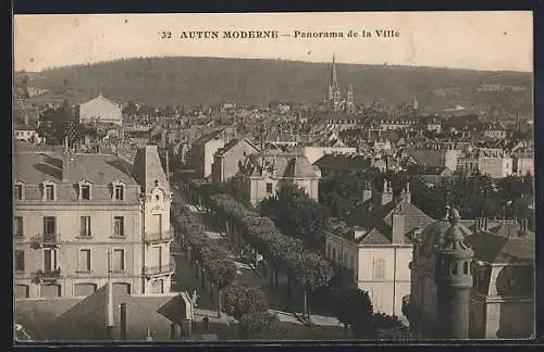 AK Autun, Panorama de la Ville