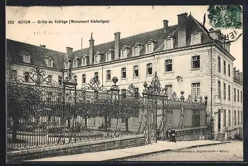 AK Autun, Grille du Collège, Monument historique
