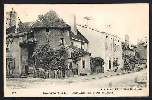 AK Louhans, Tour Saint-Paul et rue du Lavoir