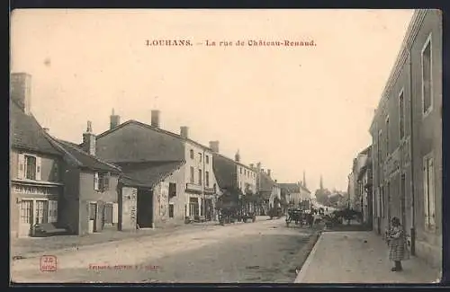 AK Louhans, La rue de Château-Renaud