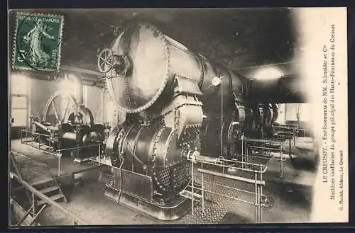 AK Le Creusot, Établissements de MM. Schneider & Cie, générateur principal du haut-fourneau du Creusot