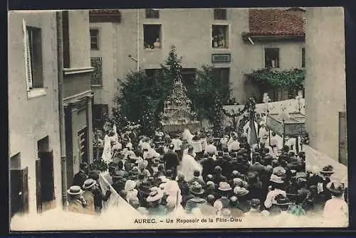 AK Aurec, Un reposoir de la Fête-Dieu