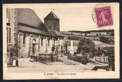 AK Anost, La place et l`église