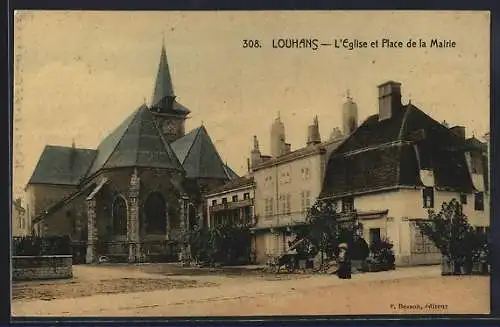 AK Louhans, L`Eglise et Place de la Marie