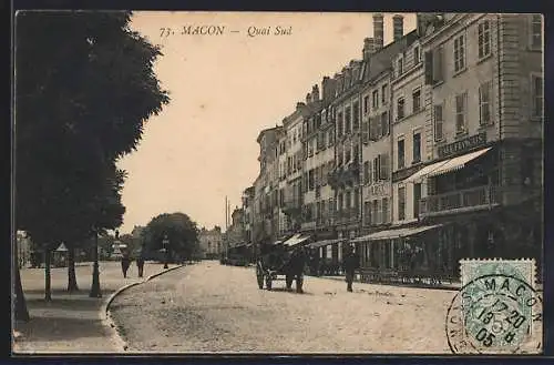 AK Macon /Saone-et-Loire, Quai Sud
