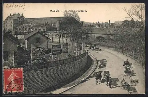 AK Macon /Saone-et-Loire, Avenue de la Gare