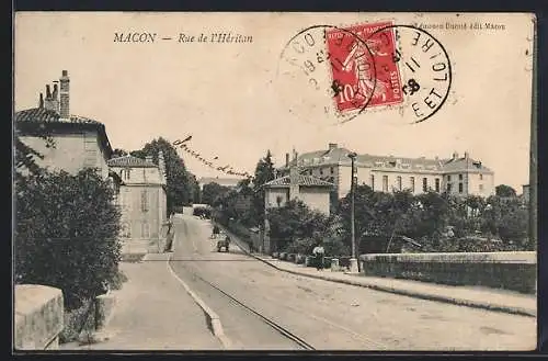 AK Macon /Saone-et-Loire, Rue de l`Héritan