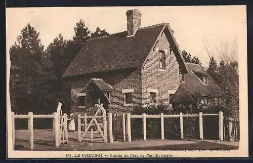 AK Le Creusot, Entrée du Parc de Mouillelongue