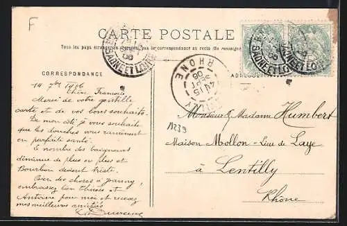 AK Bourbon-Lancy /Saone-et-Loire, Place de la Republique