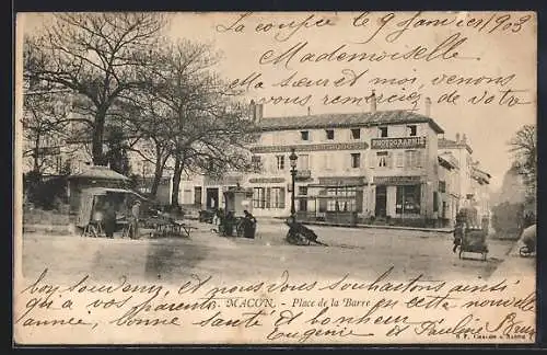 AK Macon /Saone-et-Loire, Place de la Barre