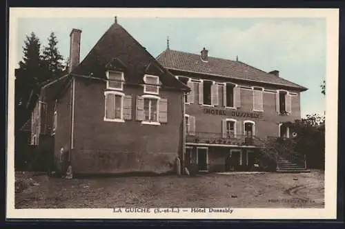 AK La Guiche /Saone-et-Loire, Hotel Dussably