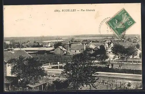 AK Ecuelles /Saone-et-Loire, Vue Generale