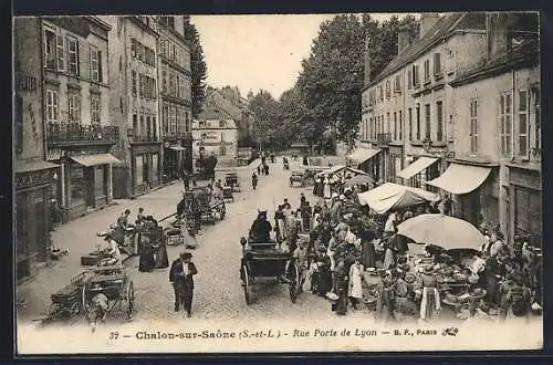 AK Chalon-sur-Saone, Rue Portee de Lyon