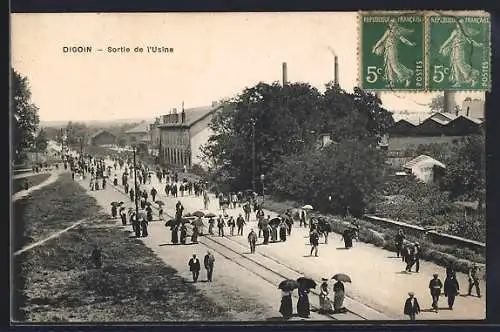 AK Digoin /Saone-et-Loire, Sortie de l`Usine