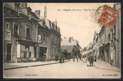 AK Digoin /Saone-et-Loire, Rue du Pont Neuve