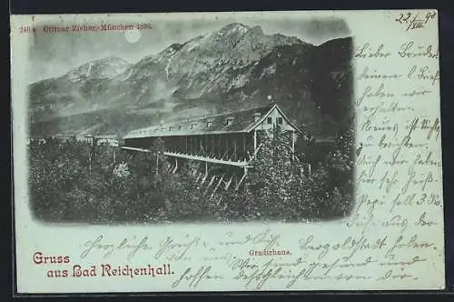 Mondschein-AK Bad Reichenhall, Gradirhaus