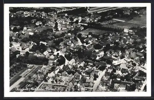 AK Kürzell / Baden, Ortsansicht aus der Luft
