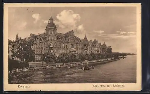 AK Konstanz, Seestrasse mit Seehotel