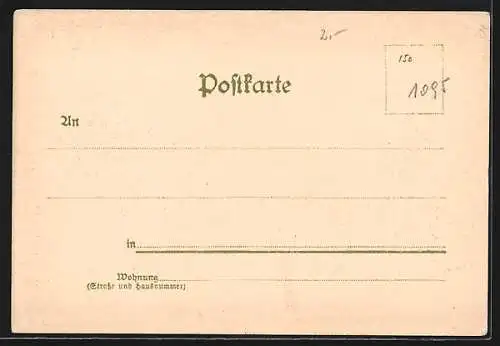 Lithographie Berlin, National-Denkmal