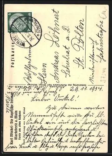 AK Marktbreit, Partie am alten Rathaus