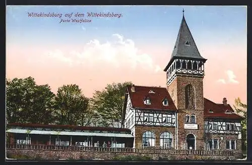 AK Porta Westfalica, Wittekindsburg auf den Wittekindsberg