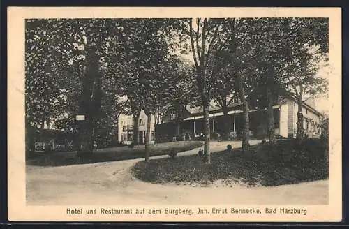 AK Bad Harzburg, Hotel und Restaurant auf dem Burgberg