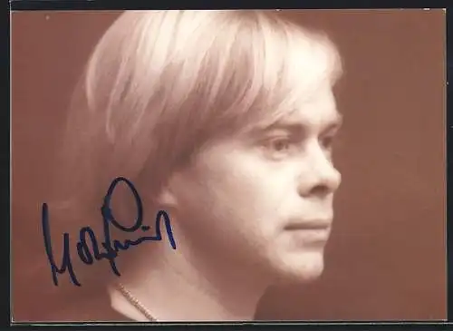 AK Musiker Volker Lechtenbrink mit melancholischem Blick, mit Autograph