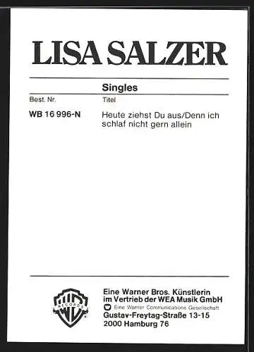 AK Musikerin Lisa Salzer mit rotem Halstuch im gelben Top, mit Autograph