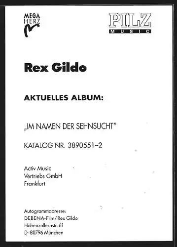 AK Musiker und Schauspieler Rex Gildo, Porträt