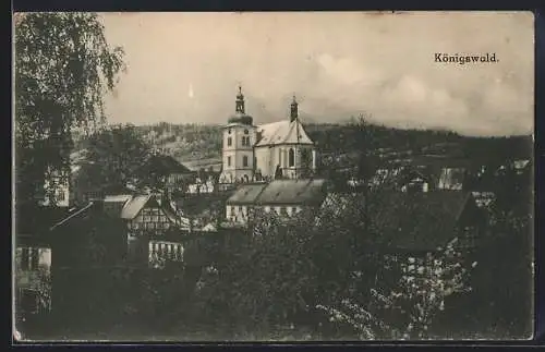 AK Königswald, Teilansicht der Ortschaft