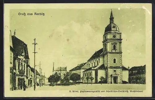 AK Karbitz, Ortspartie mit Kirche