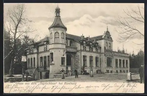 AK Rumburg / Rumburk, Gasthof und Weinkeller Jagdschloss