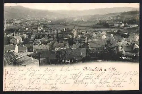 AK Bodenbach a. Elbe, Ortsansicht aus der Vogelschau