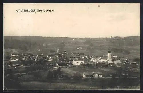 AK Waltersdorf /Oststeiermark, Ortsansicht mit Umgebung