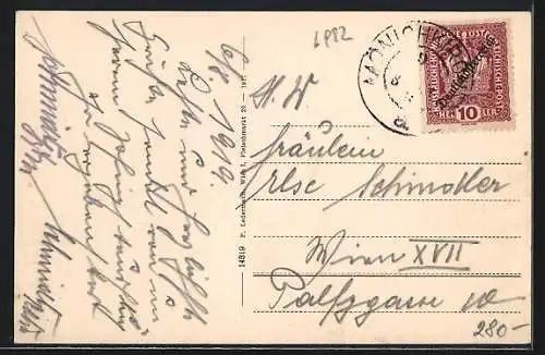 AK Mönichkirchen an der Wechselbahn, Ortsansicht aus der Vogelschau