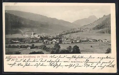 AK Kirchberg in Tirol, Ortsansicht mit Umgebung