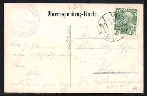 AK Mauerbach /Tulbinger Kogel, J. Strenns Restauration zum Touristen, Aussichtsturm