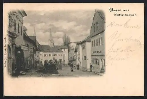 AK Sarleinsbach, Strassenpartie mit Gasthaus