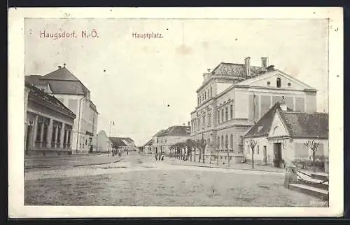 AK Haugsdorf /N.-Ö., Hauptplatz